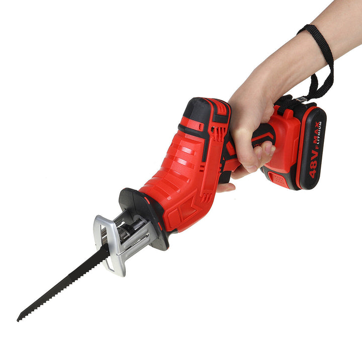 21V Cordless Reciprocating Saw Electric Saw W, 4 Saw Blades Metal Cutting Woodworking W, 1,2 Lithium Battery Image 6