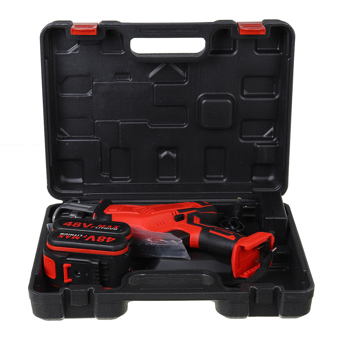 21V Cordless Reciprocating Saw Electric Saw W, 4 Saw Blades Metal Cutting Woodworking W, 1,2 Lithium Battery Image 8