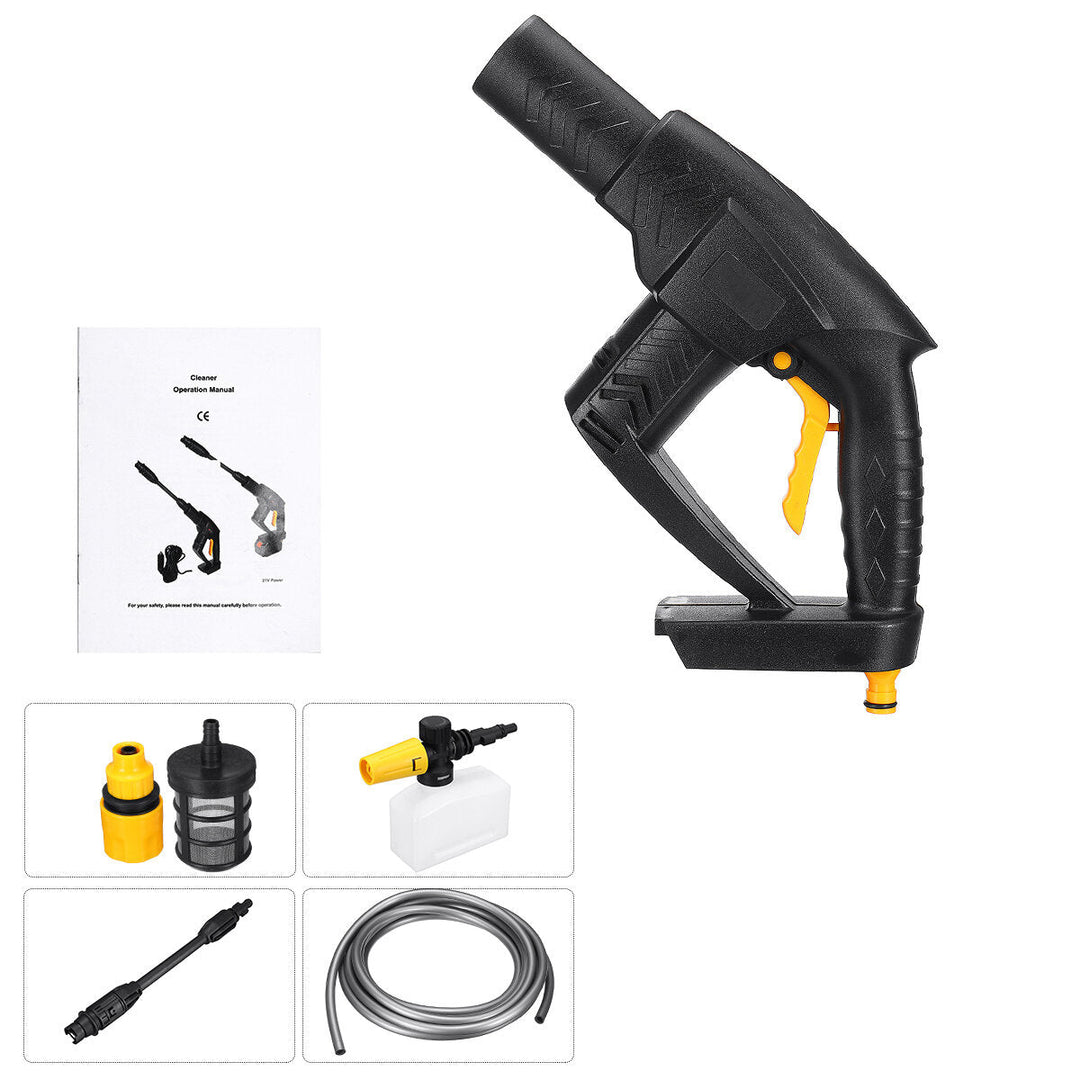 21V Wireless High Pressure Washer Portable Car Washing Machine Water Cleaner Spray Guns W, None,1,2 Battery Image 2