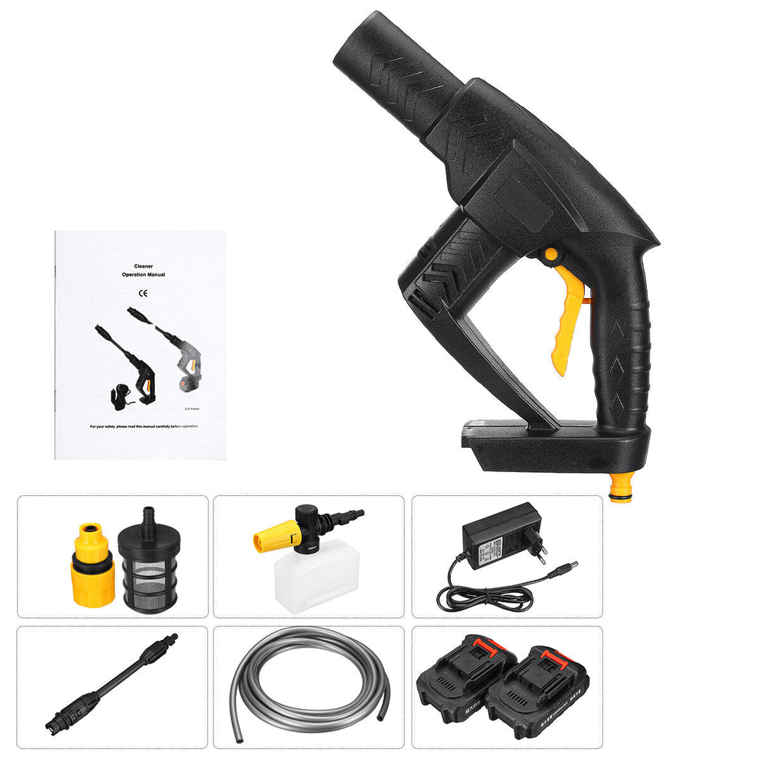 21V Wireless High Pressure Washer Portable Car Washing Machine Water Cleaner Spray Guns W, None,1,2 Battery Image 4