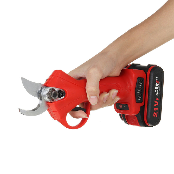 21V Wireless 25mm Rechargeable Electric Scissors Branch Pruning Shear Tree Cutting Tools Image 3