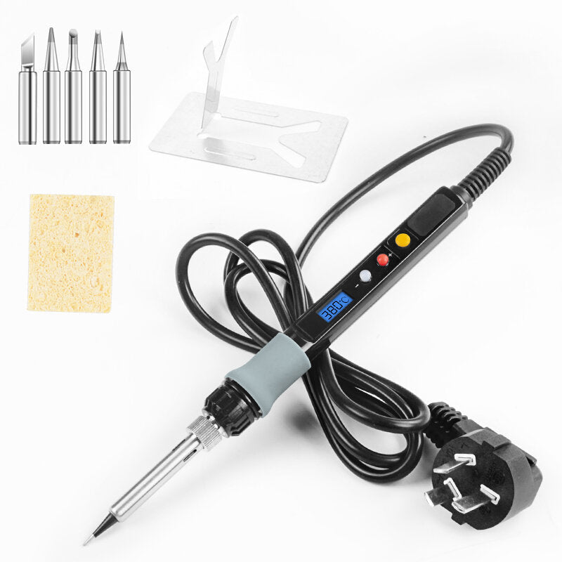 220V 80W Digital Soldering Iron Soldering Iron Stand Soldeirng Iron Welding Tools with 5 Soldering Iron Tips Image 1