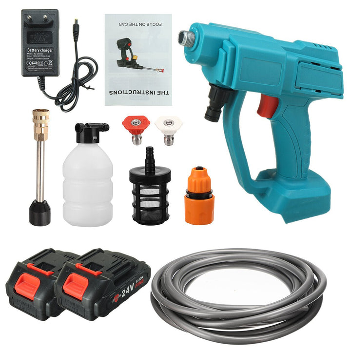 24,48V 550W Cordless Electric High Pressure Washer Car Washing Machine Spray Guns Lance Hose Set W, 1,2 Battery Image 10