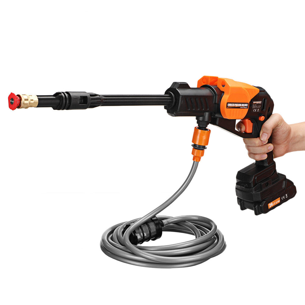 24V 300W Cordless High Pressure Washer 1000mAh Car Washing Machine Spray Guns Water Cleaner W, Battery For Makita Image 2