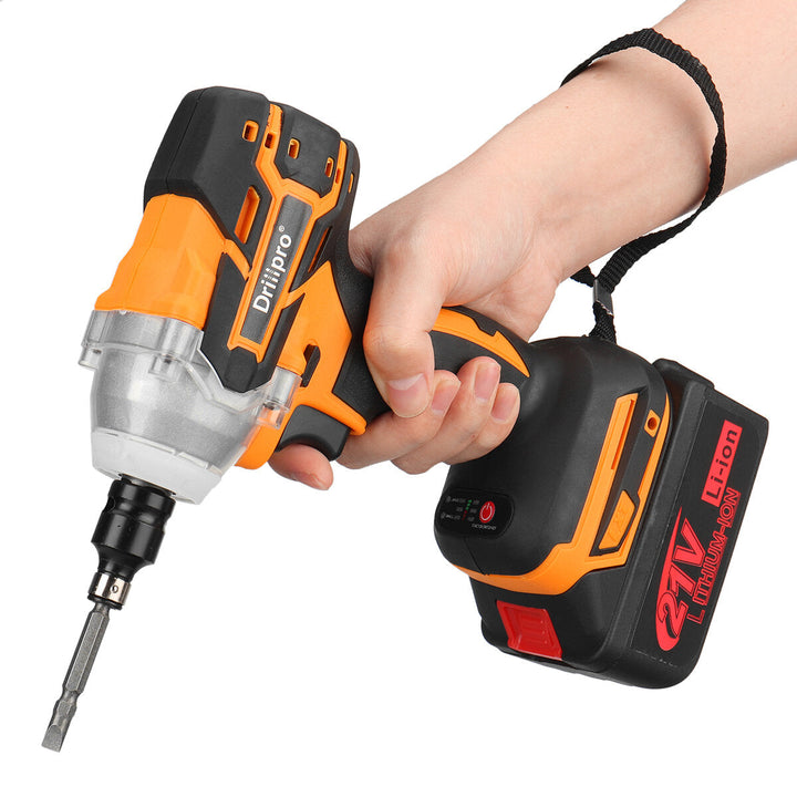 21V 520 N.m Brushless Electric Impact Wrench LED Working Light Rechargeable Woodworking Maintenance Tool Image 5