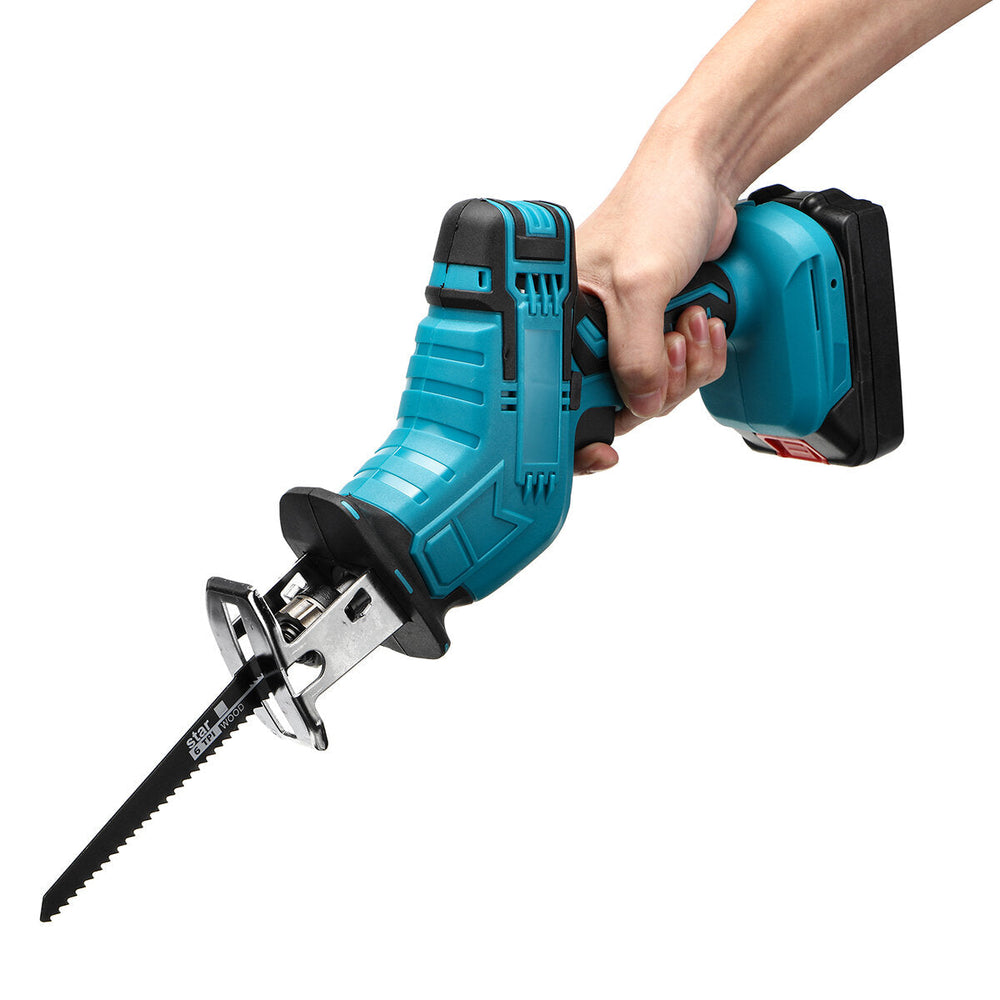 21V Cordless Reciprocating Saw Electric Sabre Saw Woodworking Wood Metal Cutting Tool Image 2