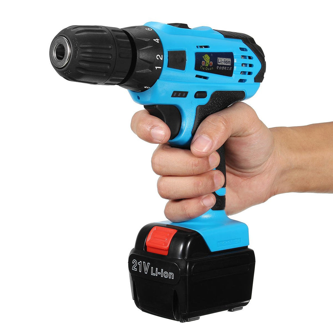 21V Li- ion Electric Hand Drill Cordless Hammer Drill Chunk 1,2mm 10mm Image 1