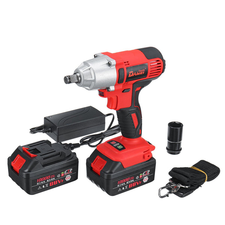 21V Li-ion Electric Impact Wrench Cordless High Torque Power Wrench with 2 Battery Image 1