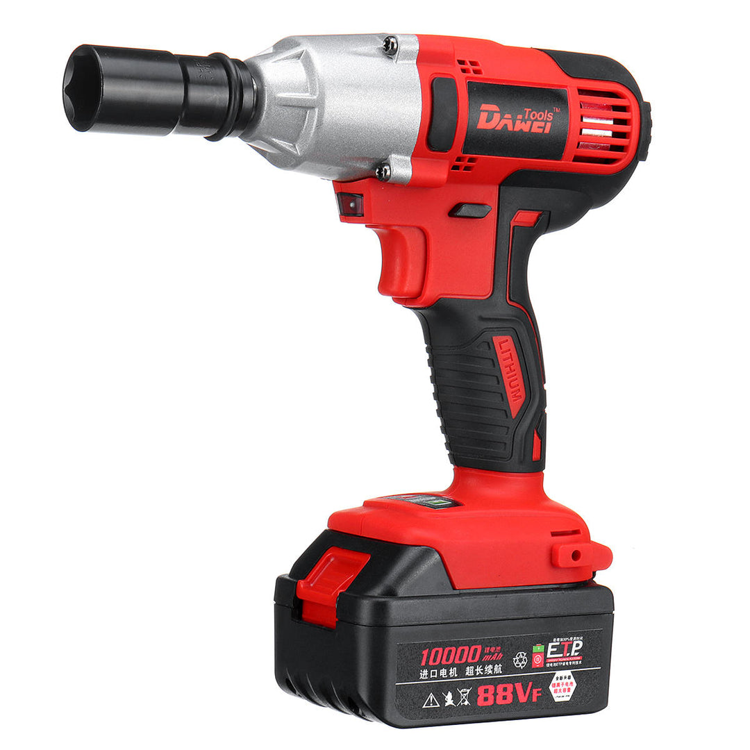 21V Li-ion Electric Impact Wrench Cordless High Torque Power Wrench with 2 Battery Image 2