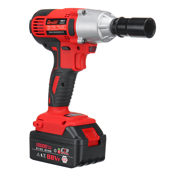 21V Li-ion Electric Impact Wrench Cordless High Torque Power Wrench with 2 Battery Image 4