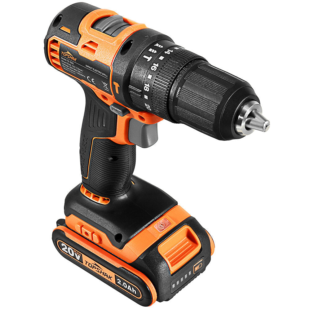 20V 13mm Brushless Impact Electric Drill 45N.m Torque 0-1650RPM Variable Speed Image 3