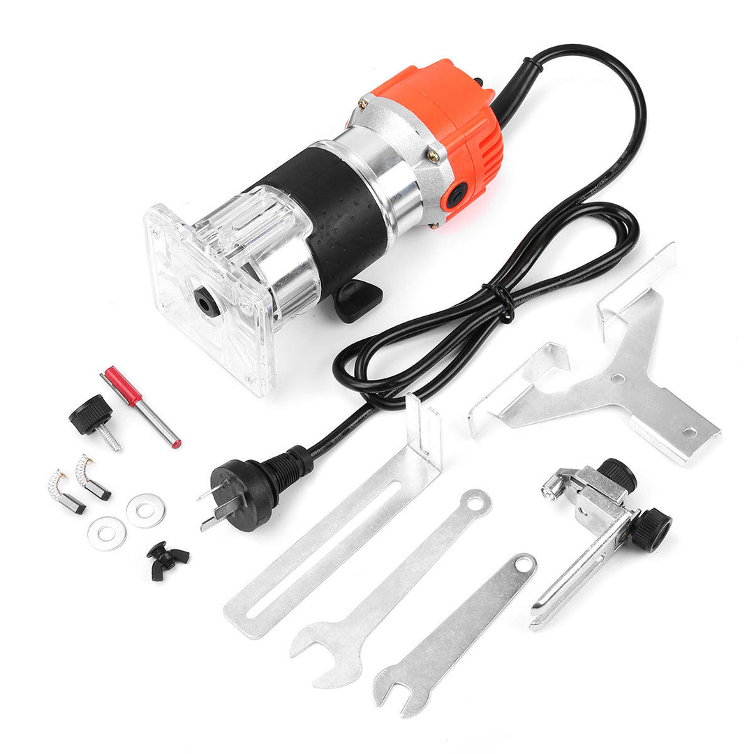 220V 680W 30000RPM Wood Corded Electric Hand Trimmer DIY Tool Router 6.35MM Image 2