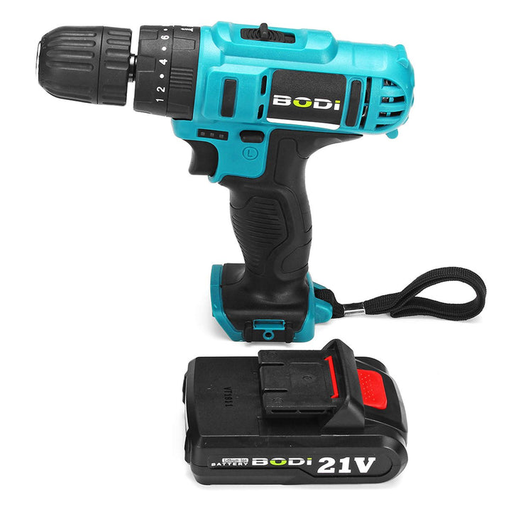 21V 2-Speed Electric Cordless Power Drills Kit 3,8" Driver Screwdriver Image 10