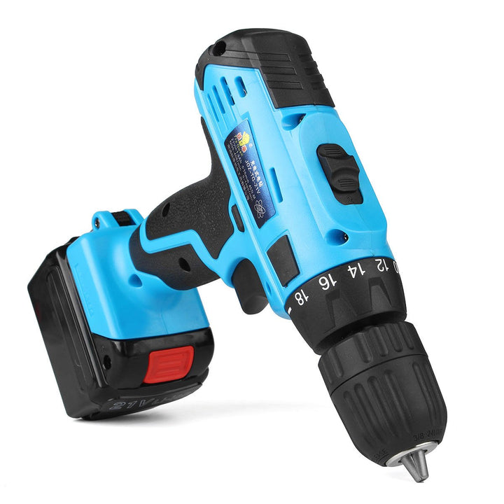 21V 1.5Ah Lithium-ion Cordless Hammer Drill Driver Kit With 2 Speed Image 3