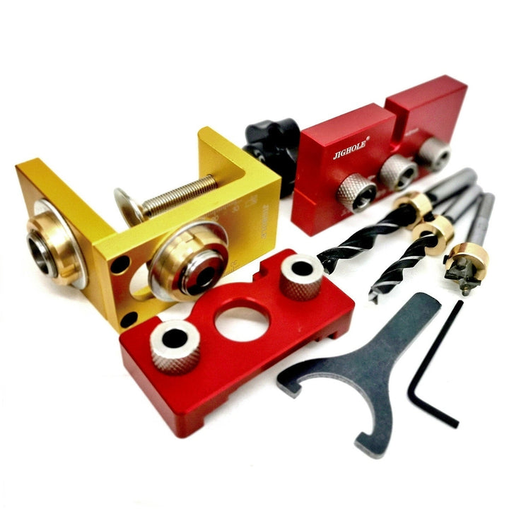 3 In 1 Dowelling Jig Woodworking Adjustable Aluminum Drilling Guide Locator Image 10