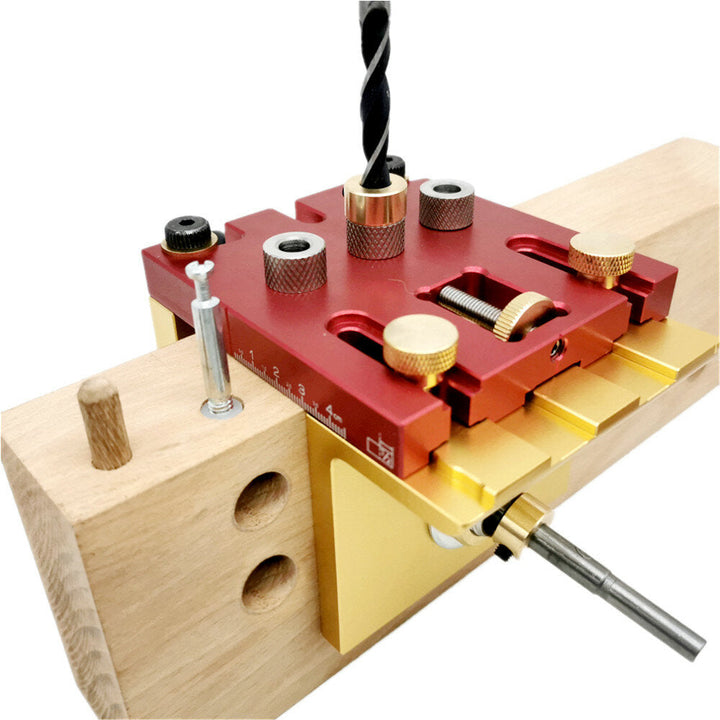 3 In 1 Woodworking Dowelling Jig Adjustable Pocket Hole Jig Kit Wood Drilling Guide Tenon Puncher Locator Image 3