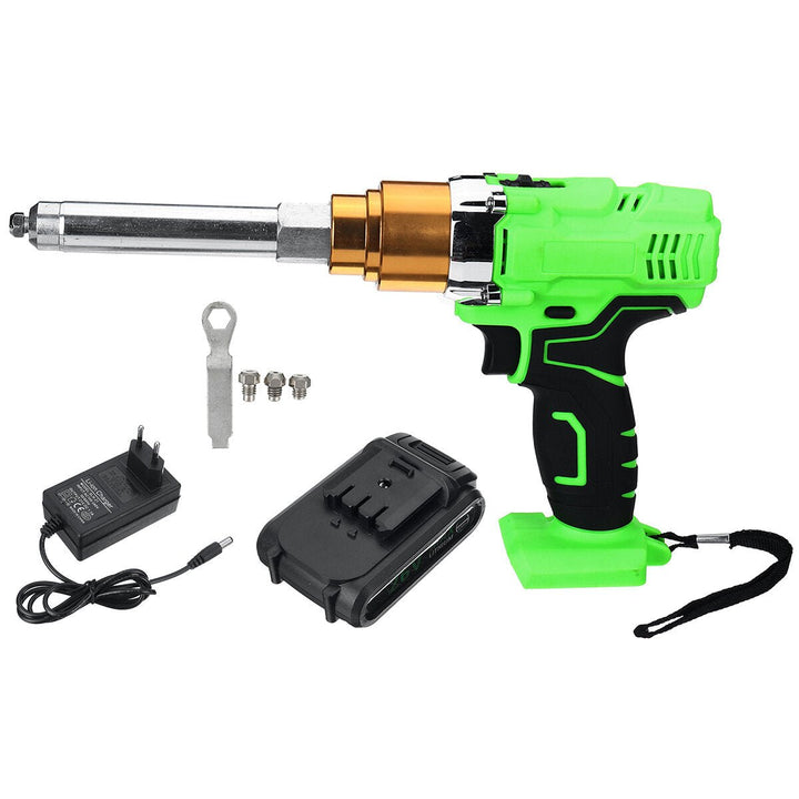 26V Electric Cordless Rivet Guns Insert Nut Pull Riveting Tool LED Light With Battery Image 9