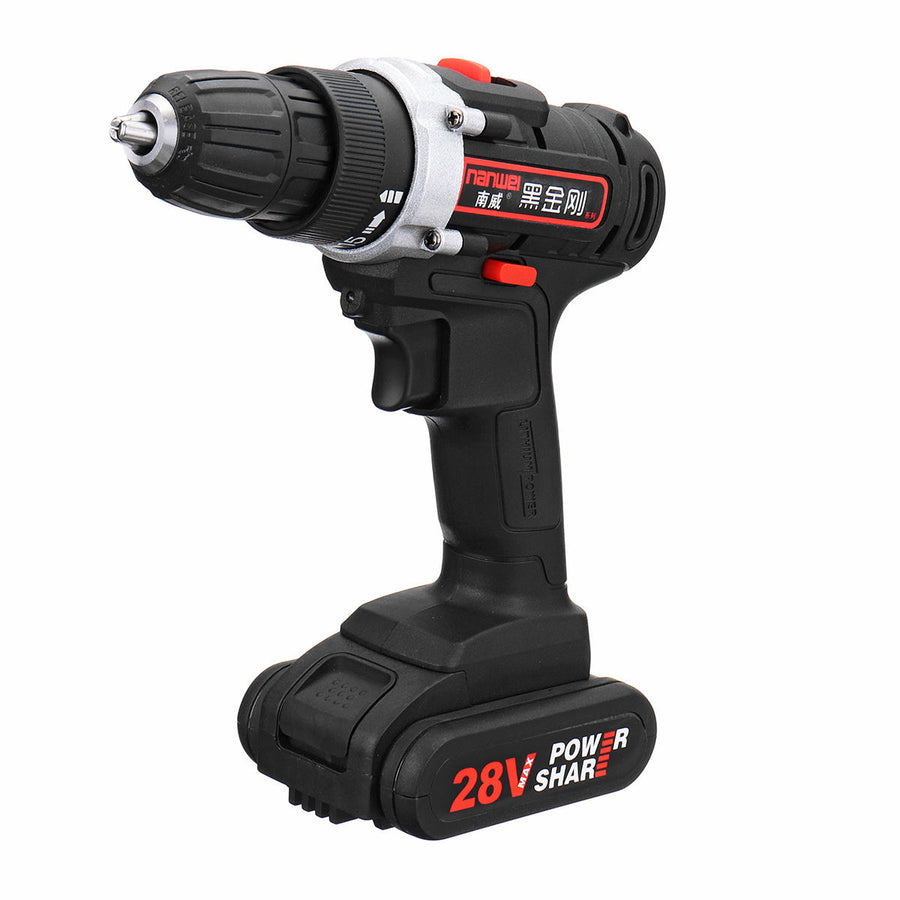 28V Cordless Power Drills Double Speed Electric Drill Image 1