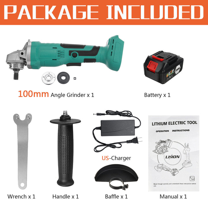 298VF 100mm,125mm Brushless Cordless Angle Grinder Portable Cutting Grinding Polishing Machine Image 3