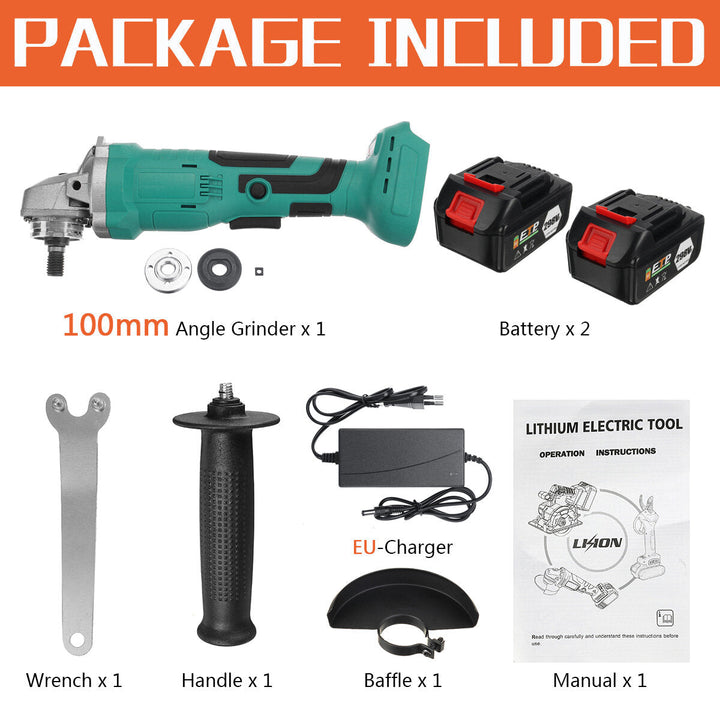 298VF 100mm,125mm Brushless Cordless Angle Grinder Portable Cutting Grinding Polishing Machine Image 4