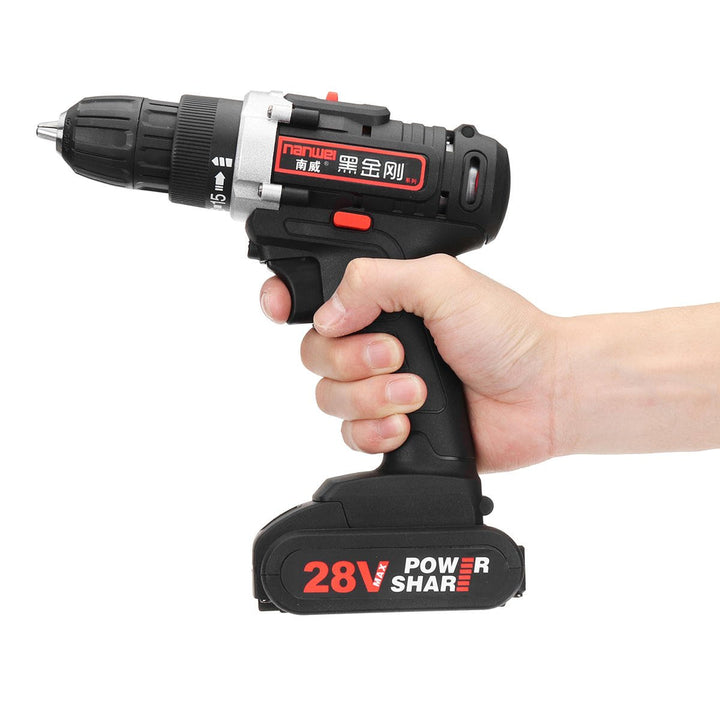 28V Cordless Power Drills Double Speed Electric Drill Image 8