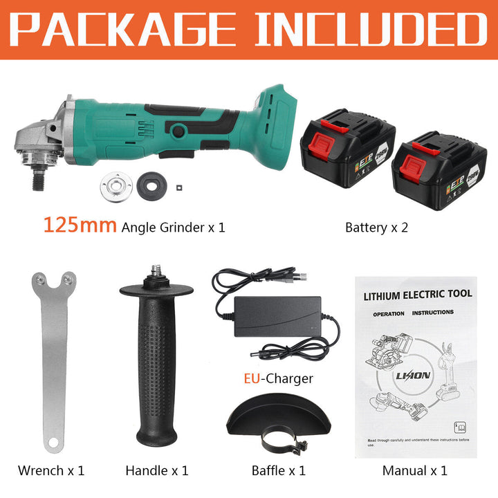 298VF 100mm,125mm Brushless Cordless Angle Grinder Portable Cutting Grinding Polishing Machine Image 8