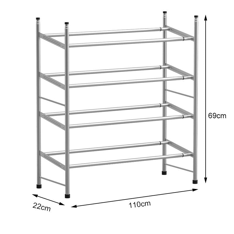 3 Tiers Shoe Rack Storage Organizer Tower Metal Shelf Stand Sneake Rack Home Image 4