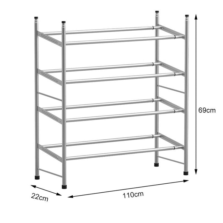 3 Tiers Shoe Rack Storage Organizer Tower Metal Shelf Stand Sneake Rack Home Image 4