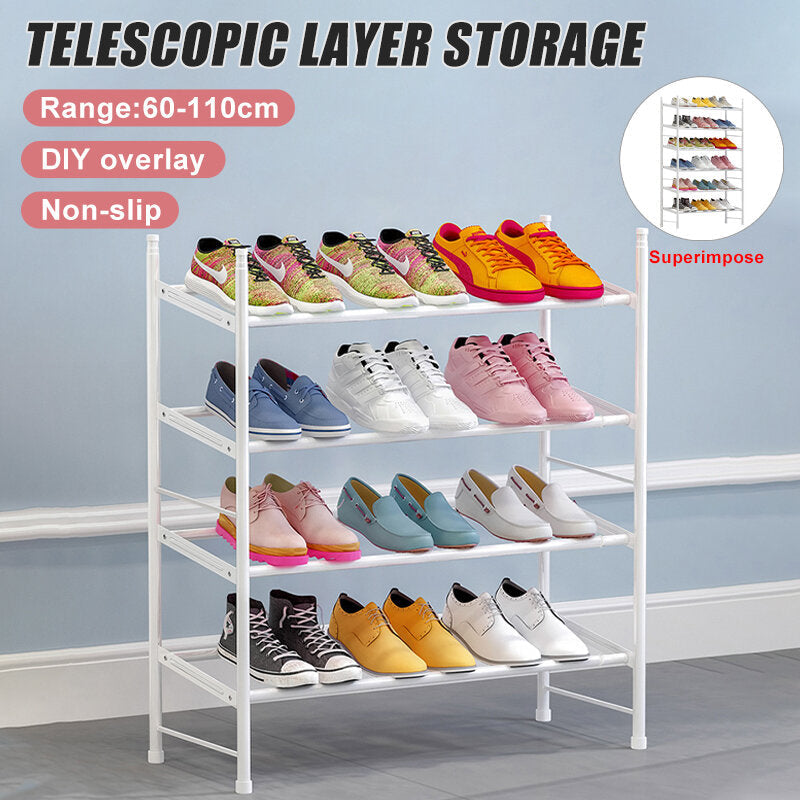 3 Tiers Shoe Rack Storage Organizer Tower Metal Shelf Stand Sneake Rack Home Image 5