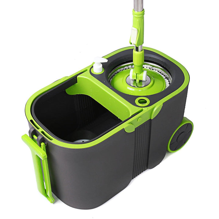 360 Degree Spin Floor Mop Rotating Bucket Set With Wheels Home Cleaning Tools Image 1