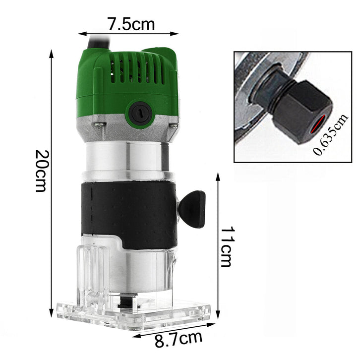 30000RPM 600W Electric Hand Trimmer Wood Laminate Palm Router Joiners Tool Wood Trimming Machine Image 3