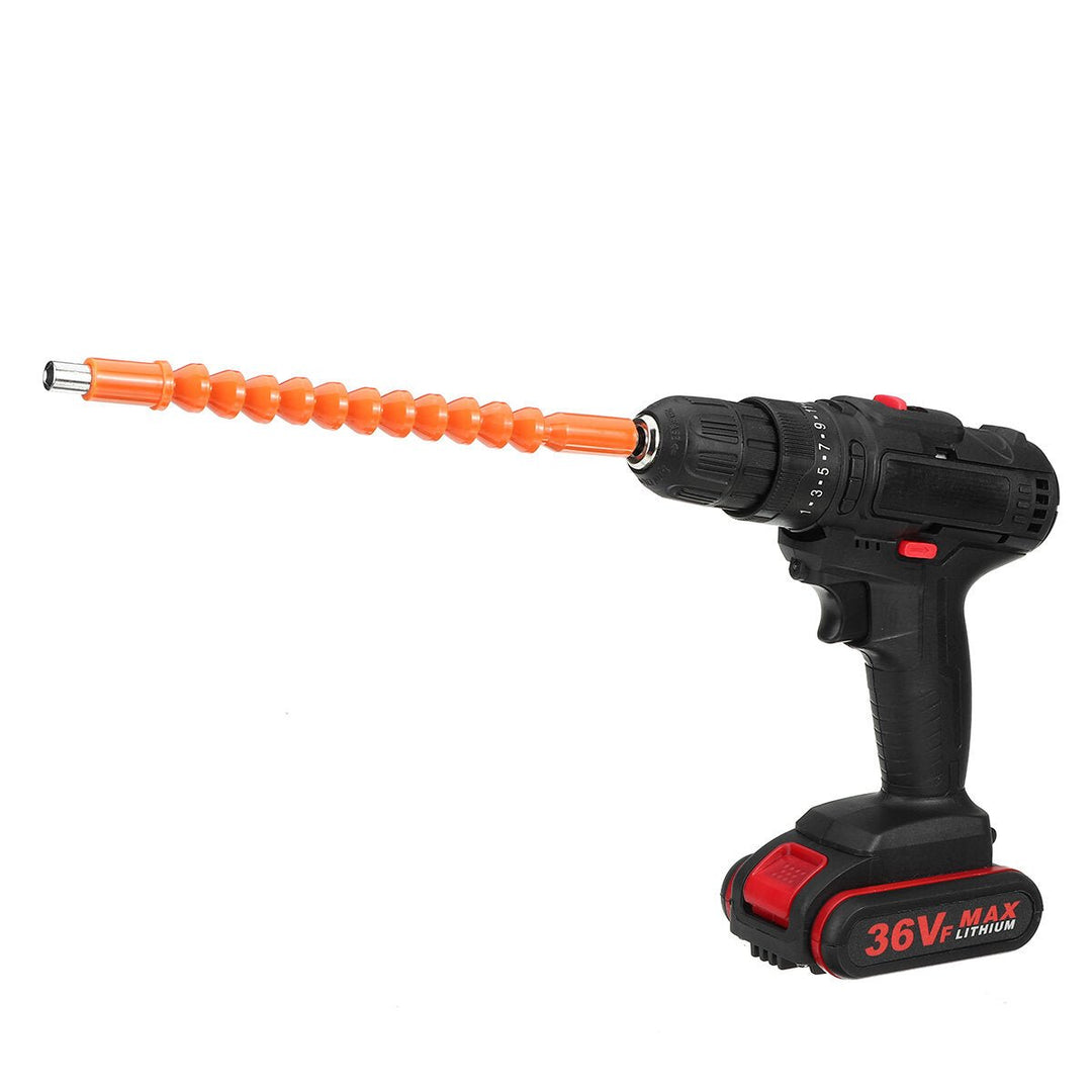 36V Cordless Electric Impact Hammer LED Light Drill Screwdriver With 2 Battery Household Power Tools Image 5