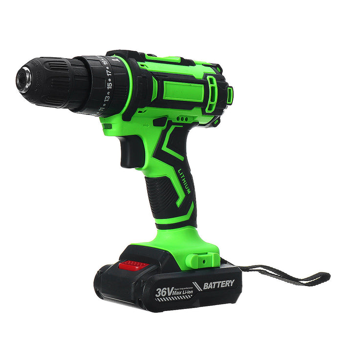 36V Electric Hand Drill Driver 25+3 Torque Setting Power Drilling DIY Work W, 1 Or 2 Li-ion battery Image 1