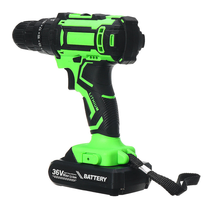 36V Electric Hand Drill Driver 25+3 Torque Setting Power Drilling DIY Work W, 1 Or 2 Li-ion battery Image 2