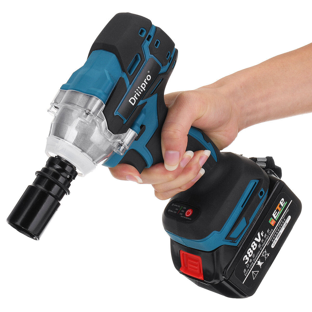 388VF 520N.m Brushless Electric Cordless Impact Wrench 1,2 inch Drill Driver Power Tool For Home For Makita 18V Battery Image 2