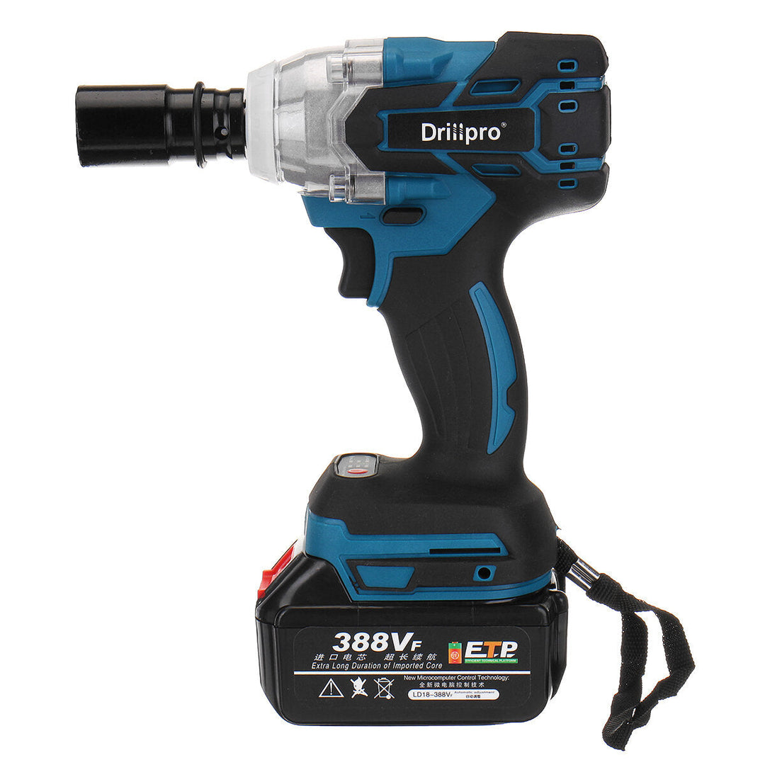 388VF 520N.m Brushless Electric Cordless Impact Wrench 1,2 inch Drill Driver Power Tool For Home For Makita 18V Battery Image 9