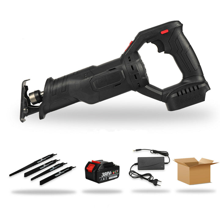 388VF Brushless Electric Reciprocating Saw Adjustable Three Orientations Modes Cutting Saw Portable Cordless Power Tools Image 6