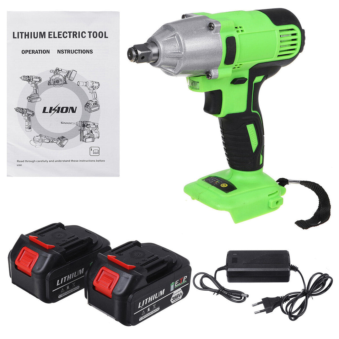 388VF Brushless Electric Torque Wrench Cordless Power Wrench Drill For 18V Makita Battery Image 11