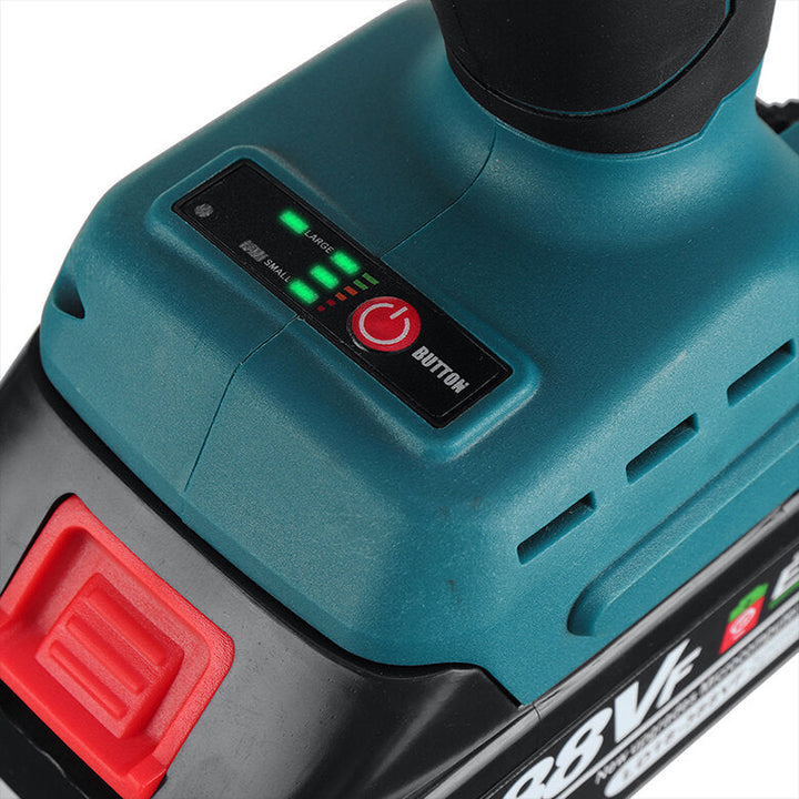 388VF Electric Brushless Impact Wrench LED Working Light Rechargeable Woodworking Maintenance Tool Image 8