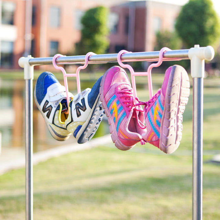 2PCS,Set Multi-function Plastic Children Kids Shoes Hanging Storage Shelf Drying Rack Shoe Racks Image 2