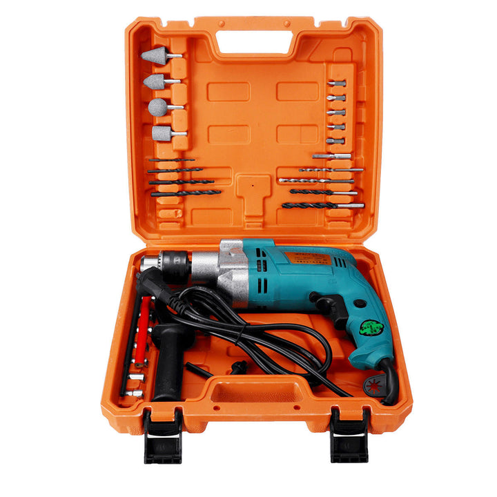 32Pcs Set 1980W 3800RPM Electric Impact Drill Screwdriver Household Electric Flat Drill Grinding Image 12