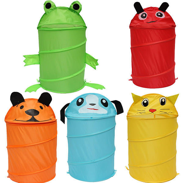 32x45cm Foldable Animal Design Laundry Bag Bathroom Dirty Clothes Casket Image 1