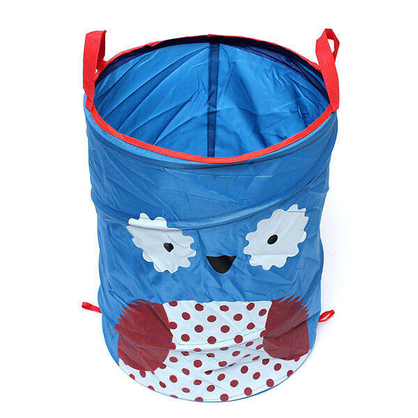 34x45cm Foldable Laundry Storage Basket Bathroom Cartoon Clothes Pants Bag Image 2