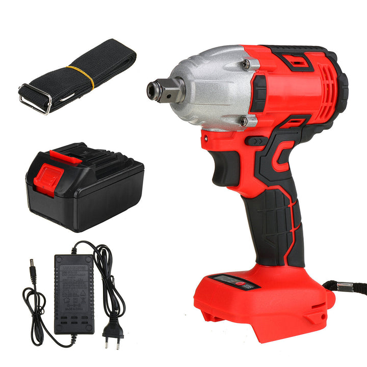 330NM 3000RPM Electric Cordless Brushless Impact Wrench W, 1 or 2pcs Battery and 5pcs Sockets Image 2