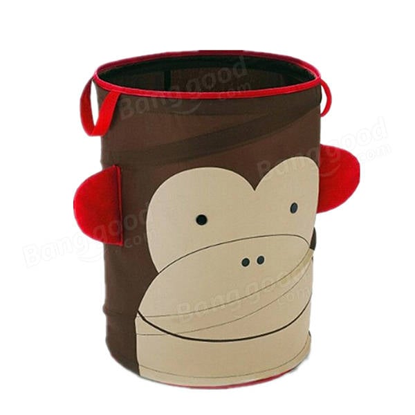 34x45cm Foldable Laundry Storage Basket Bathroom Cartoon Clothes Pants Bag Image 8