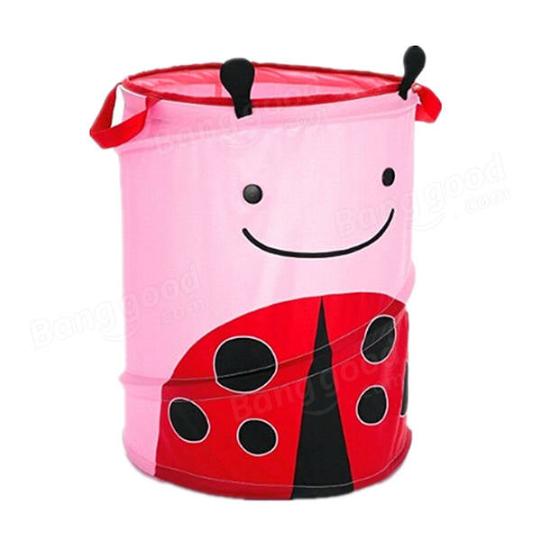 34x45cm Foldable Laundry Storage Basket Bathroom Cartoon Clothes Pants Bag Image 9