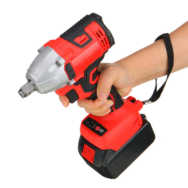 330NM 3000RPM Electric Cordless Brushless Impact Wrench W, 1 or 2pcs Battery and 5pcs Sockets Image 6