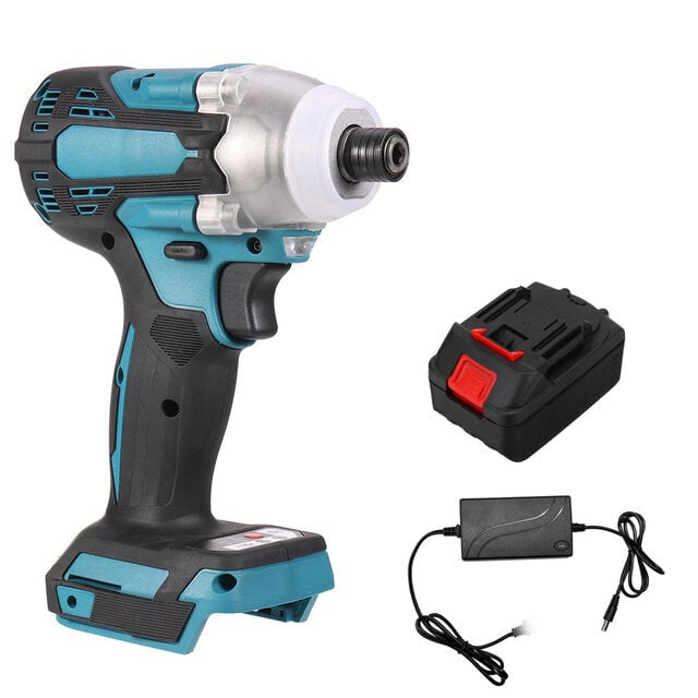 350N.M 18V Brushless Cordless Electric Impact Wrench Driver Screwdriver Power Tools W, None,1,2 Battery For Makita Image 8