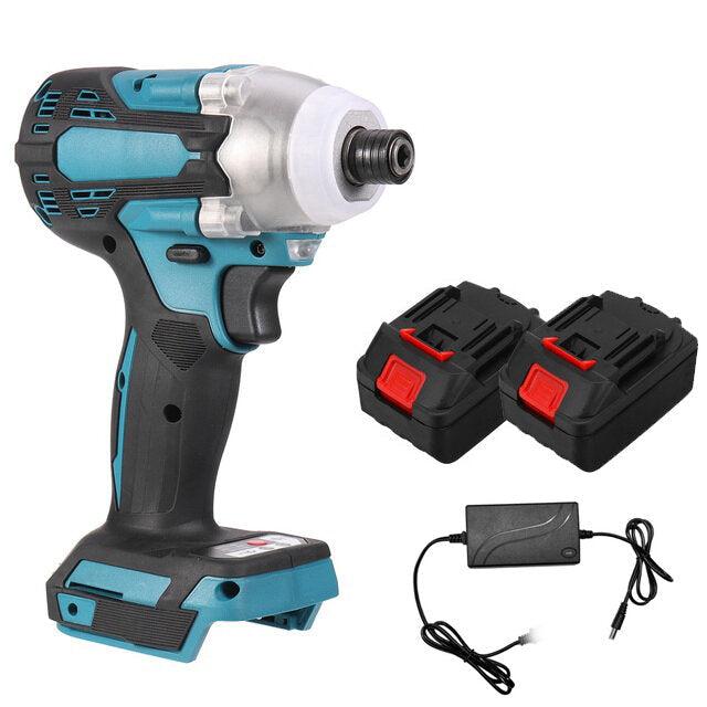 350N.M 18V Brushless Cordless Electric Impact Wrench Driver Screwdriver Power Tools W, None,1,2 Battery For Makita Image 9