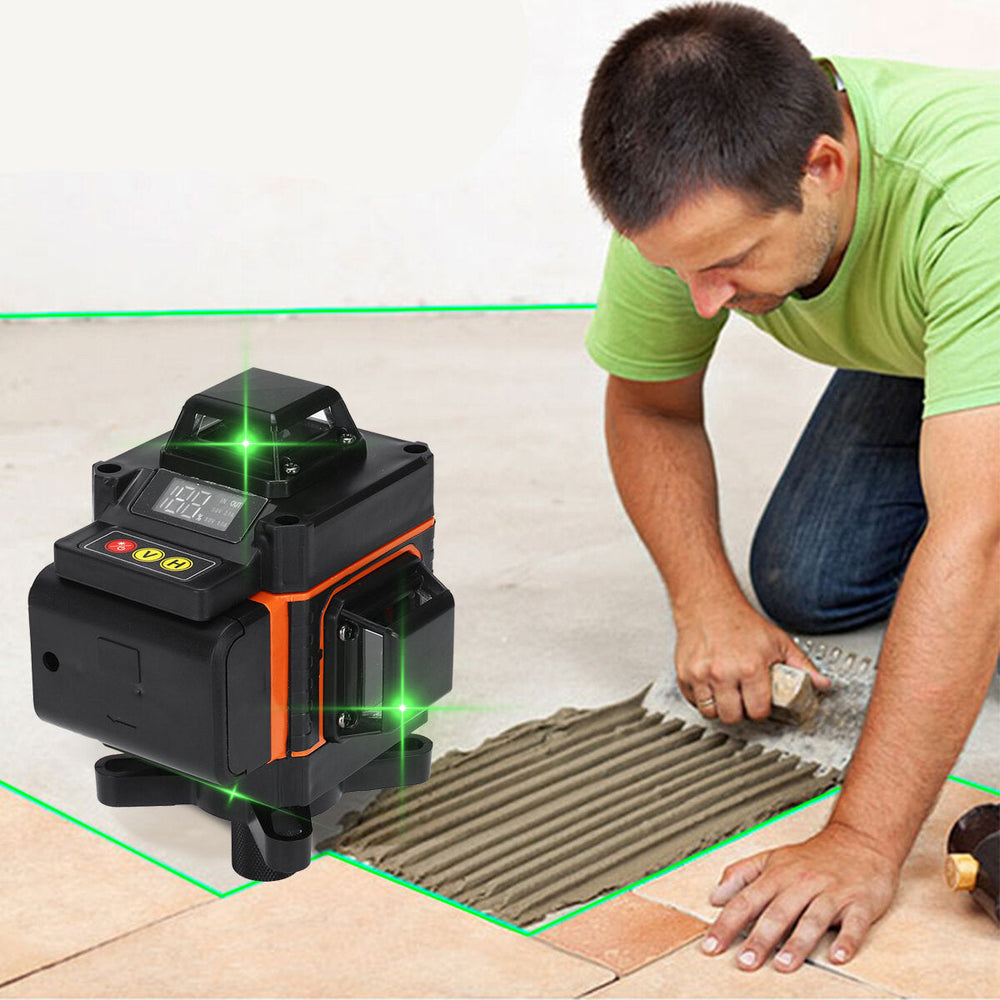 4D 16 Lines Laser Level Green Light Auto Self Leveling 360 Rotary Measure Tool Image 2